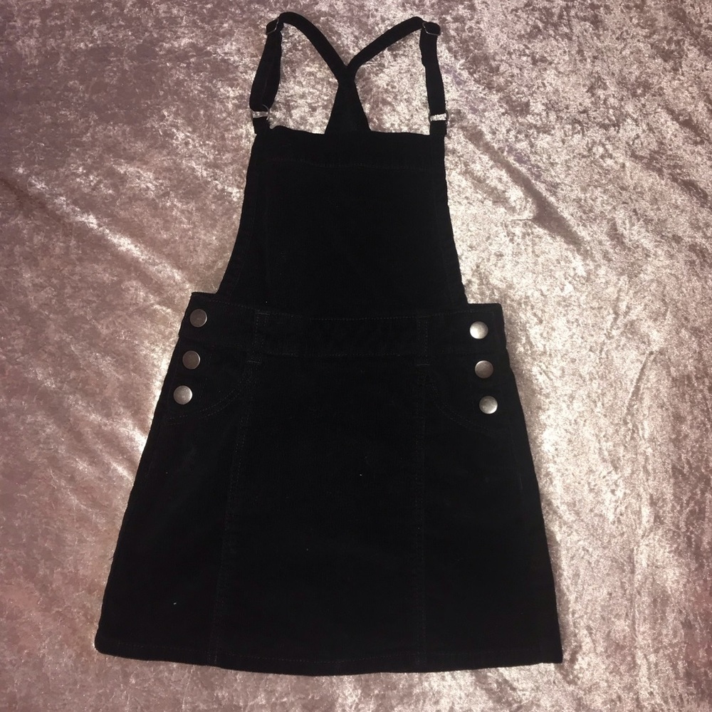 Corduroy black jumper dress